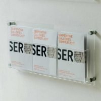 wall mounted clear perspex leaflet display